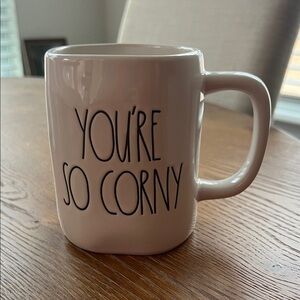 Rae Dunn Cream Mug - You're So Corny